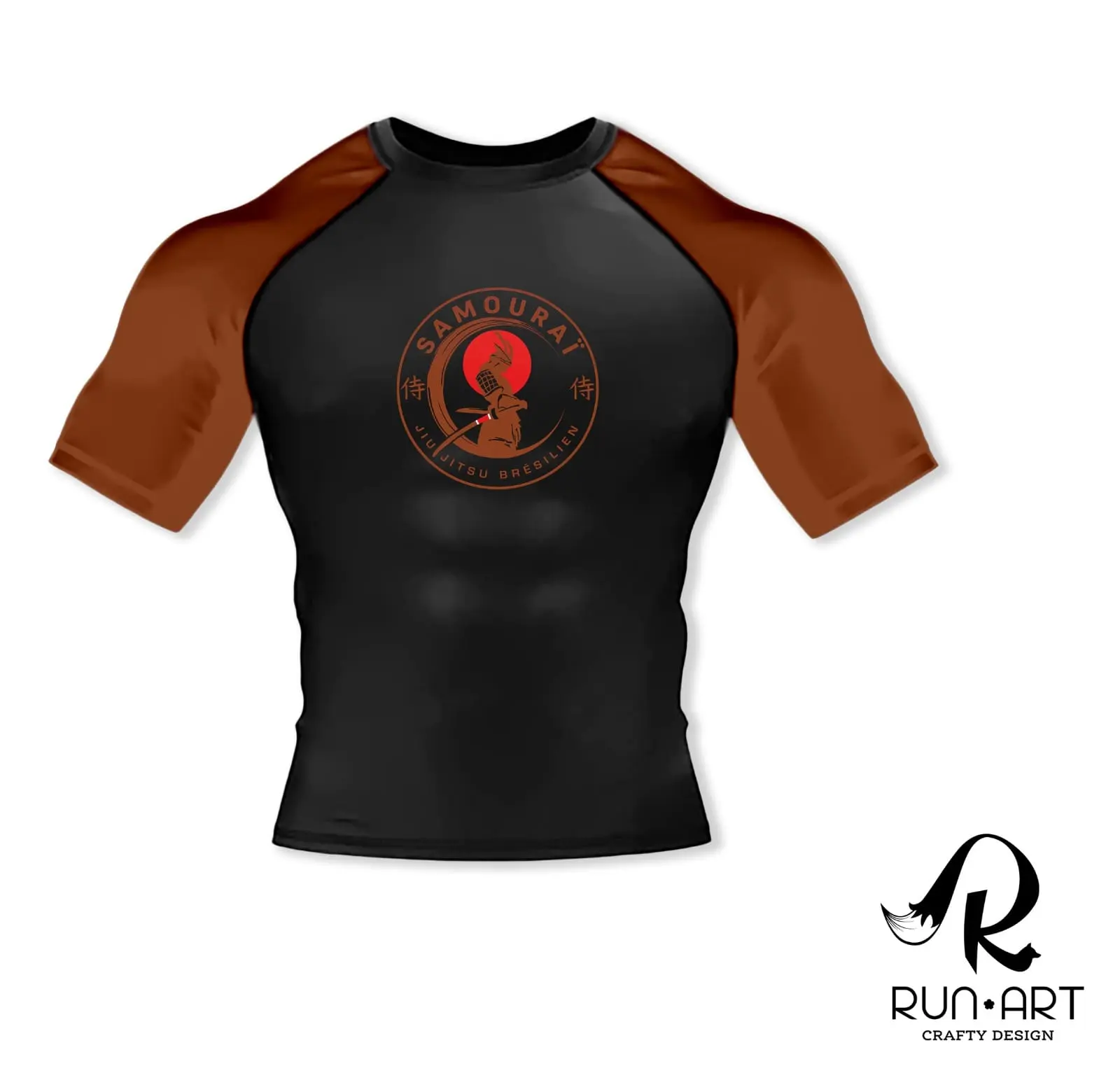 rashguards noir et marron