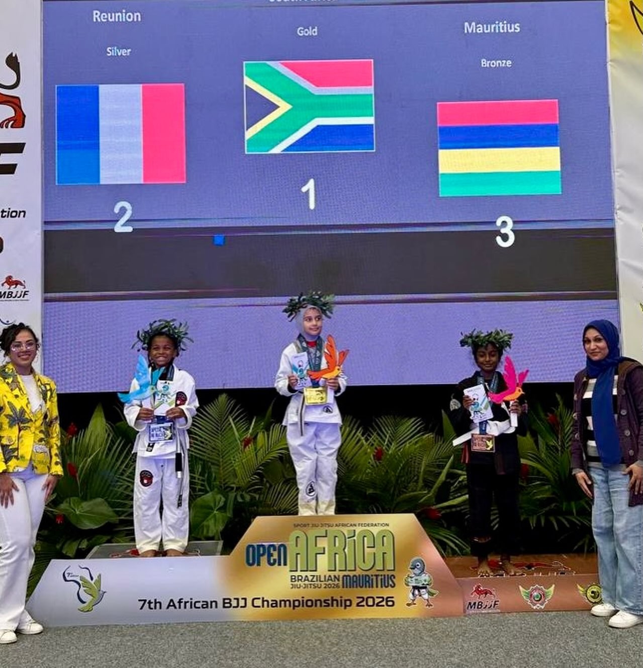 Photo publiée par JJB Les Samouraï — Résultats Kids — Open Africa 2026 🇲🇺🥋🇷🇪 Une aventure de fous pour nos Kids de La Réunion à l’Open Africa 2026, qui s’est